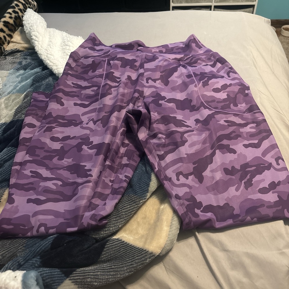 Purple Camouflage Leggings